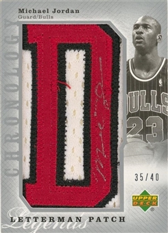 2006/07 Upper Deck NBA Chronology #209 Michael Jordan "Letterman Patch" Signed Card (#35/40)